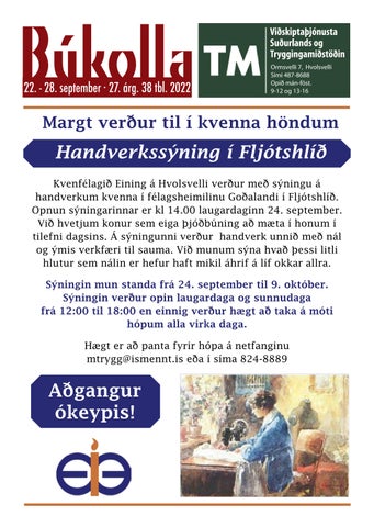 Búkolla 22. - 28. september 2022