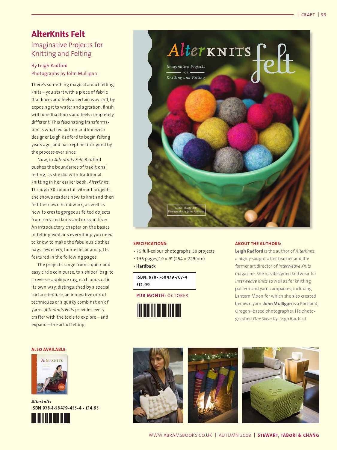 AlterKnits Felt: Imaginative Projects for Knitting & Felting