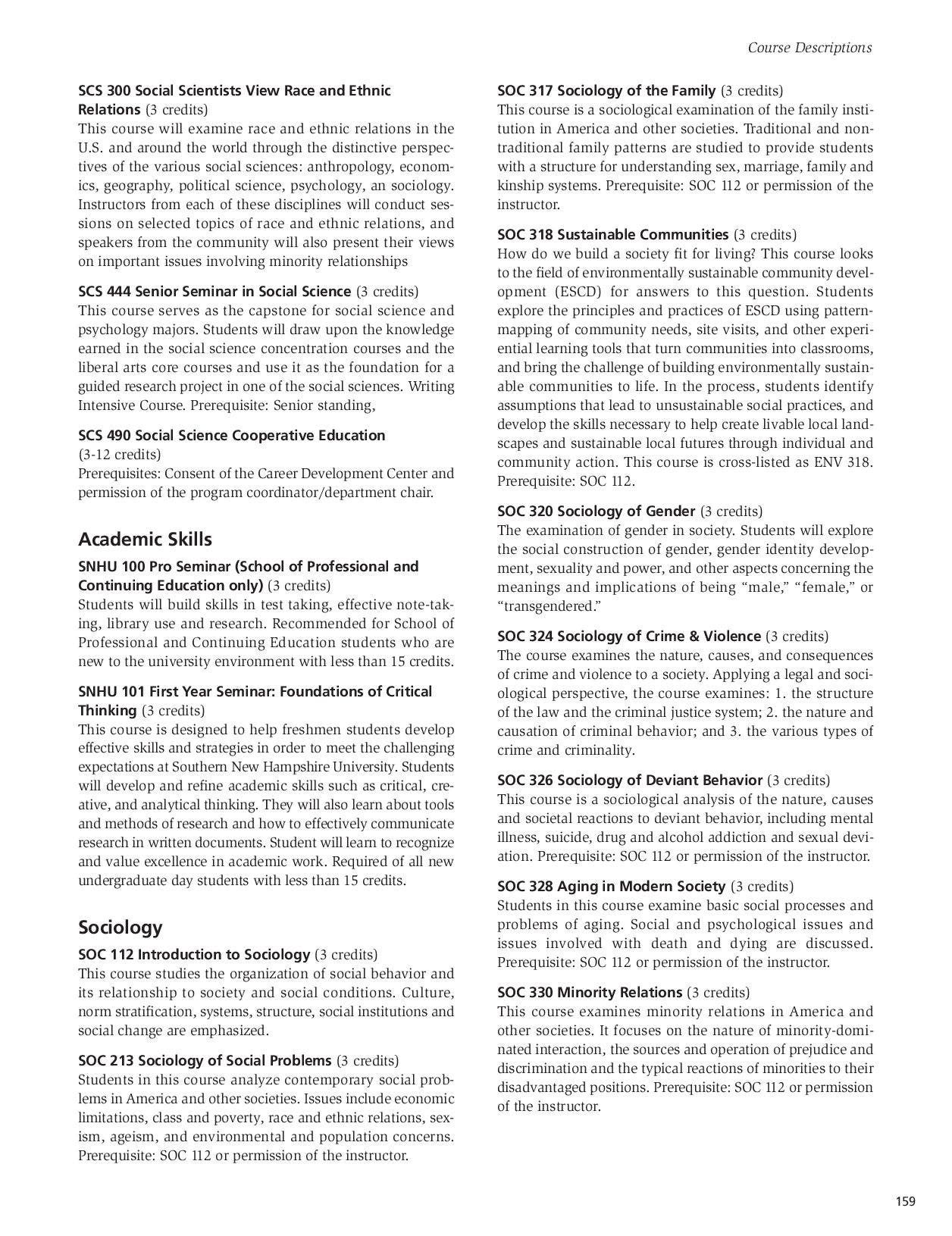 SNHU Undergraduate Catalog 20082009 by Southern New Hampshire