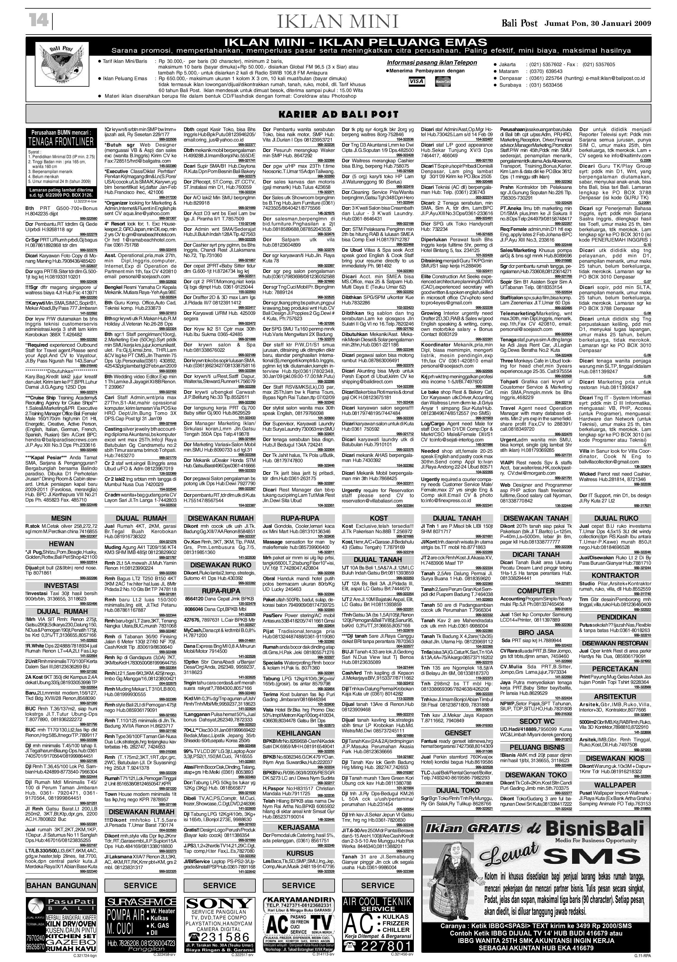 Bali Post Jum At 30 Januari 09 By E Paper Kmb Issuu