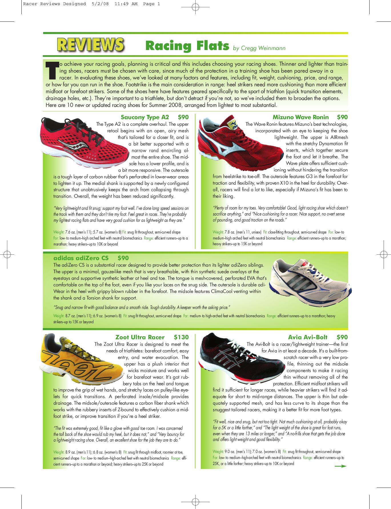 lightest racing flats