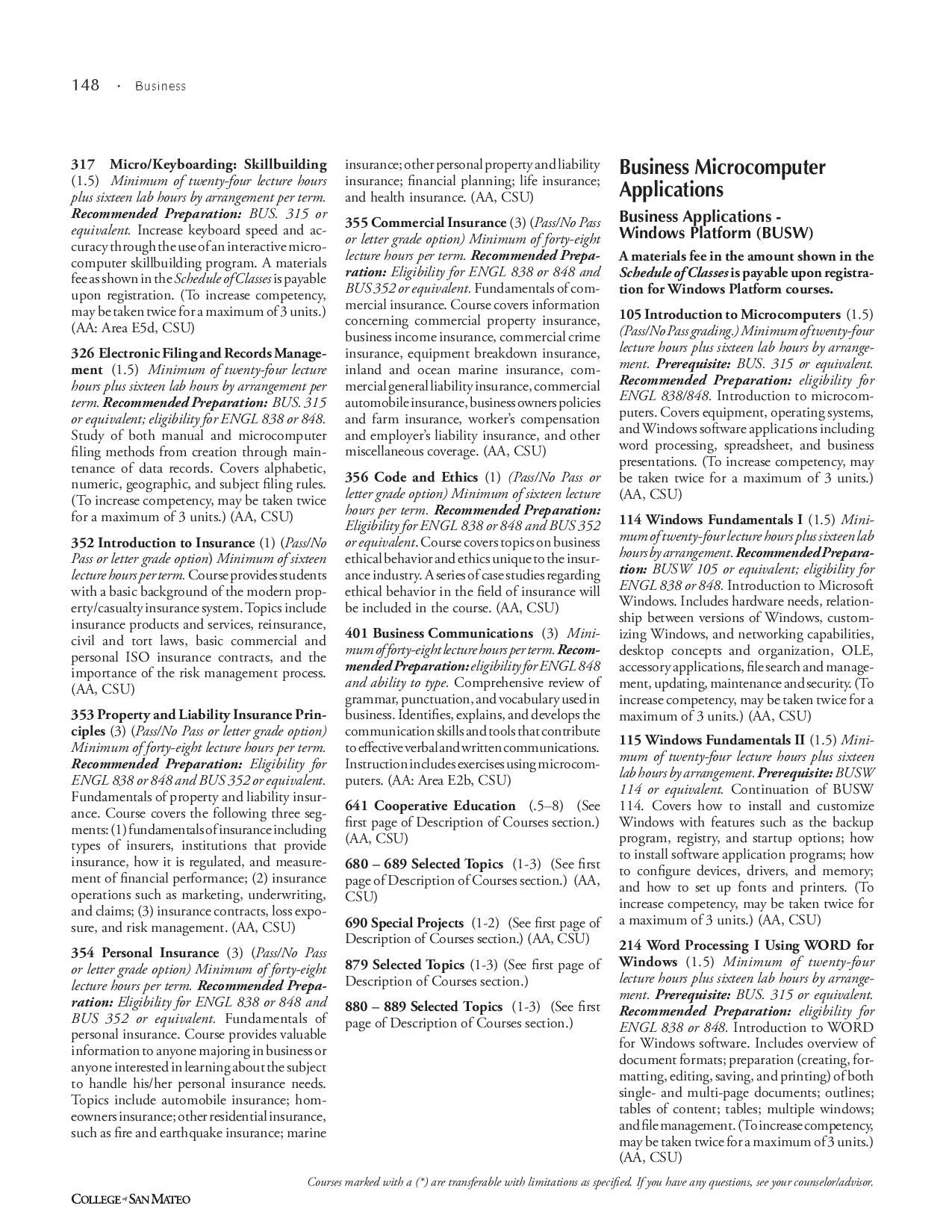 College of San Mateo 2008/2009 Catalog by College of San Mateo Issuu
