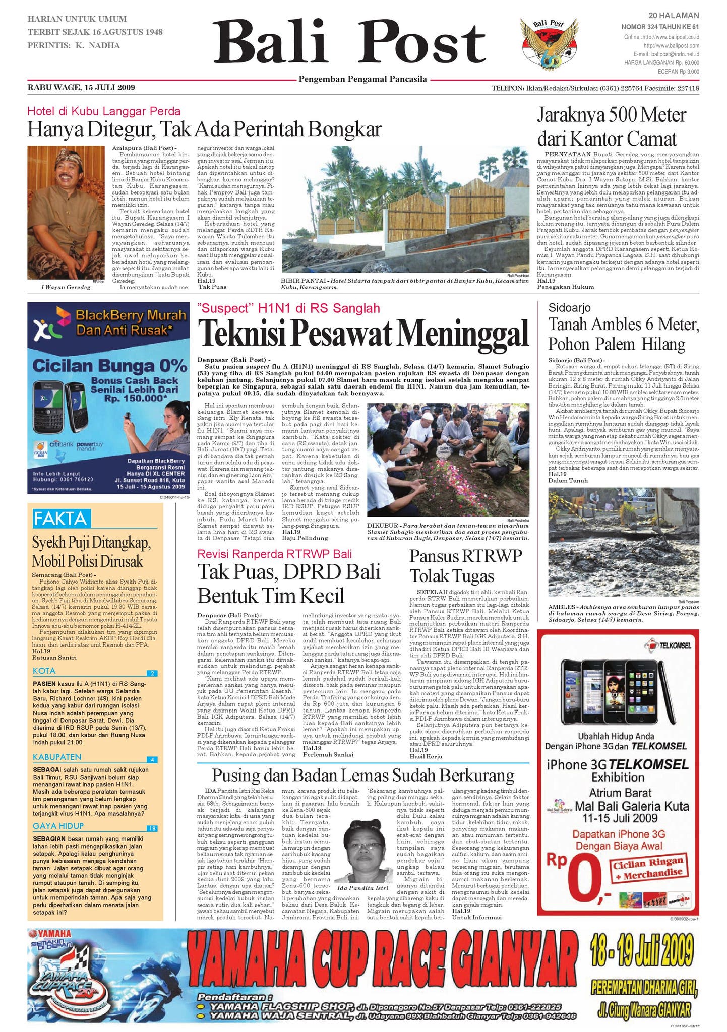 Bali Post - Rabo, 15 Juli 2009 by e-Paper KMB - Issuu