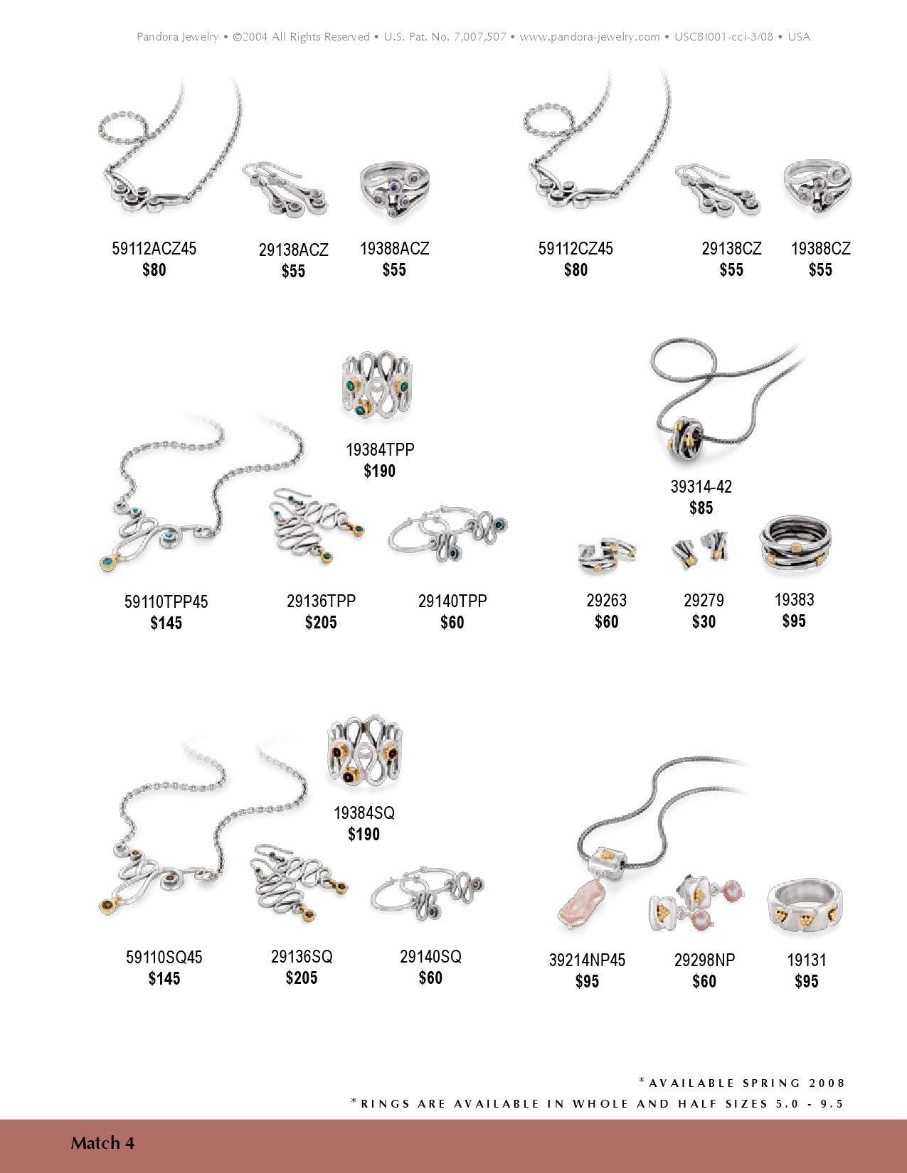 Pandora Pricelist 2008 USA by SeiShonagon - Issuu