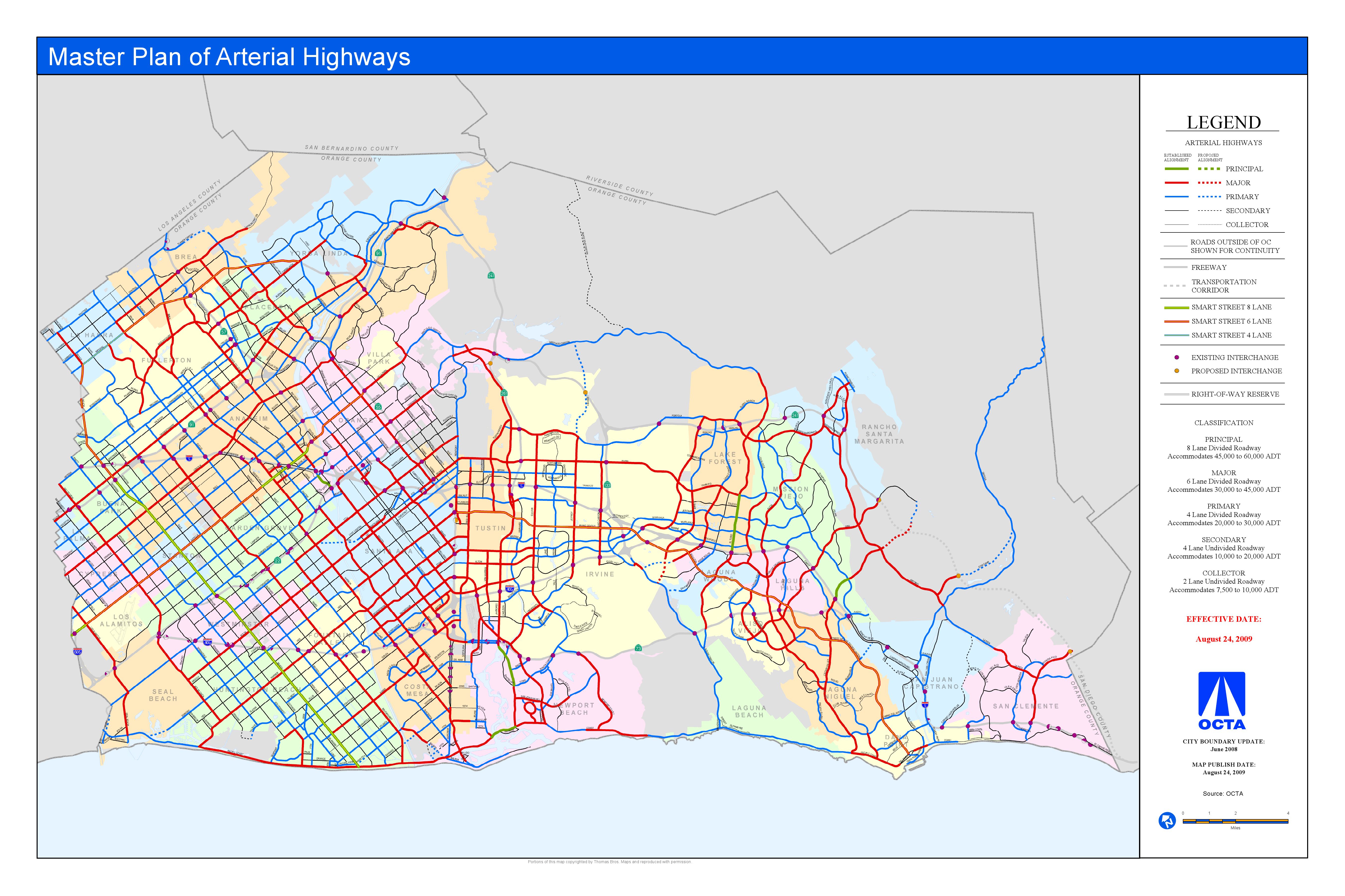 Octa Rt. 47 Route Map Master Plan of Arterial Highways by OCTA - Issuu