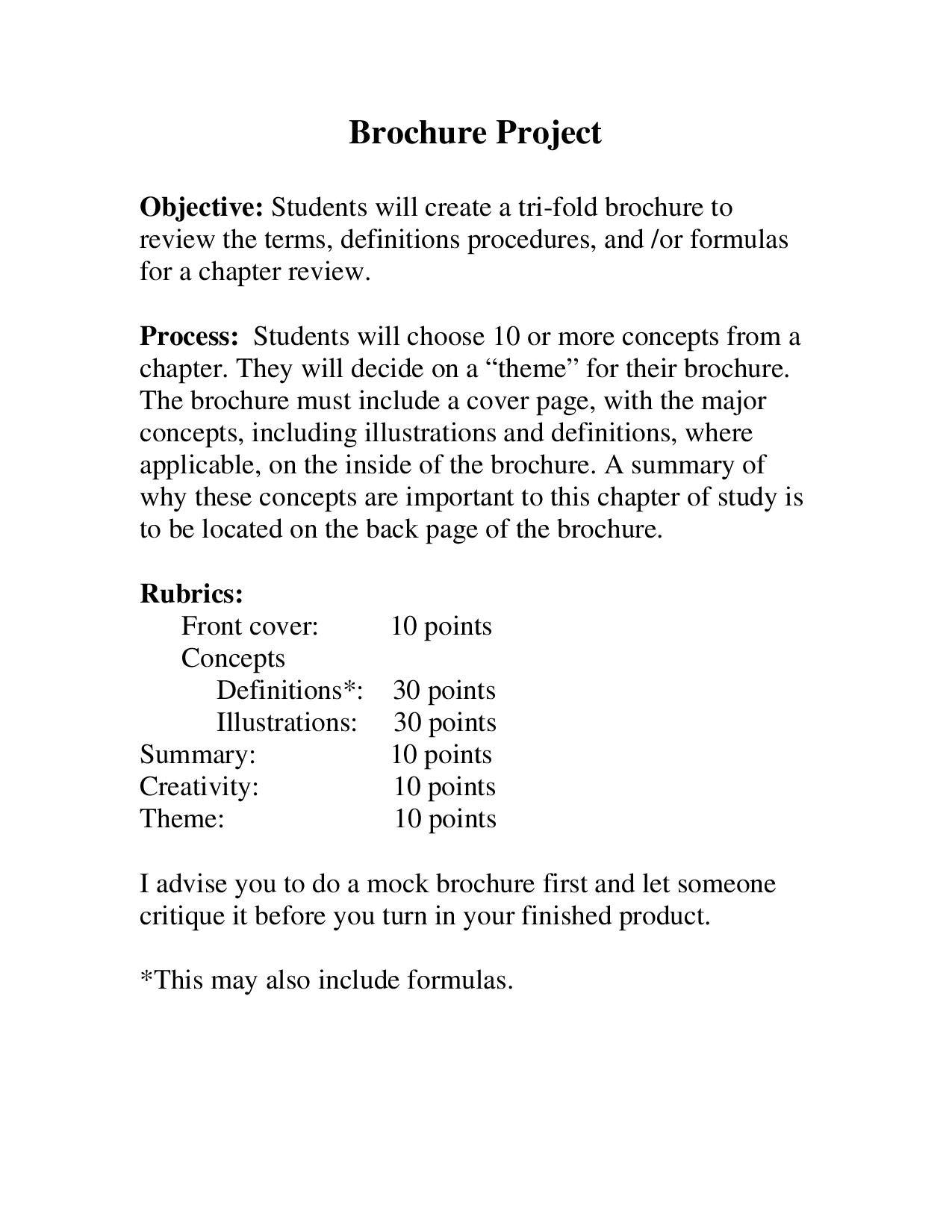 ALgebra Brochure by Genny Phillips - Issuu