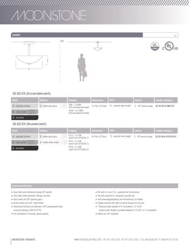 Pinhook Branding LLC 灯饰目录 · Oxygen 吊线灯 Catlaog 第 19 页
