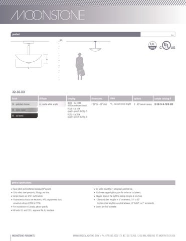 Pinhook Branding LLC 灯饰目录 · Oxygen 吊线灯 Catlaog 第 21 页