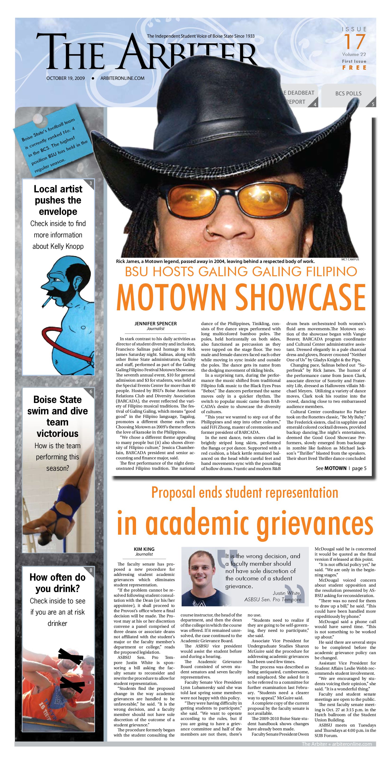 October 19 2009 By The Arbiter At Boise State University Issuu