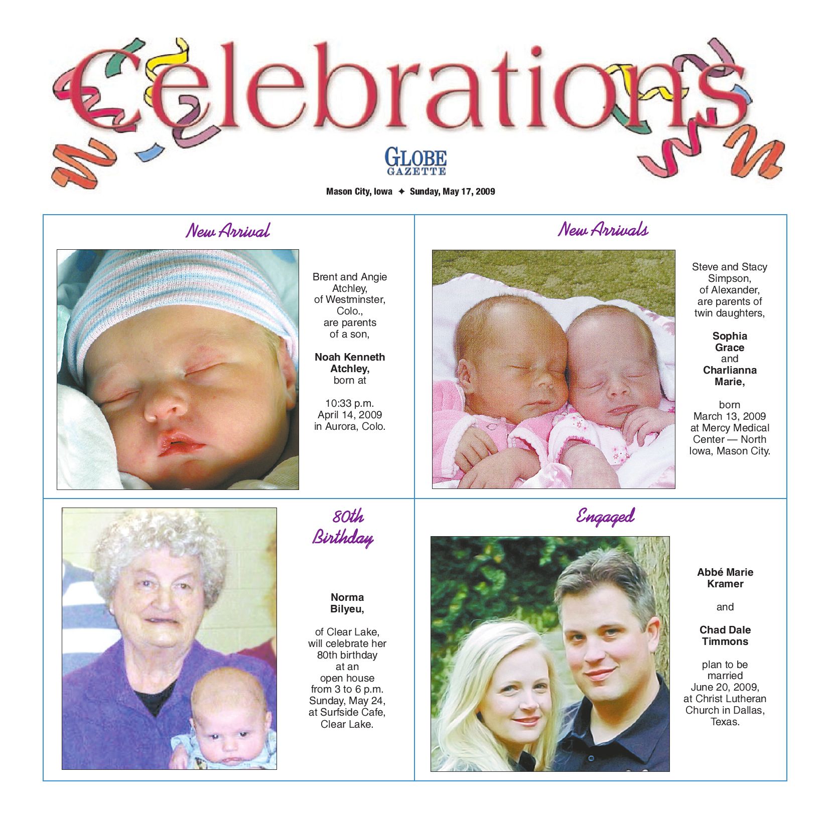 Globe Gazette Obituaries - pik9kl7