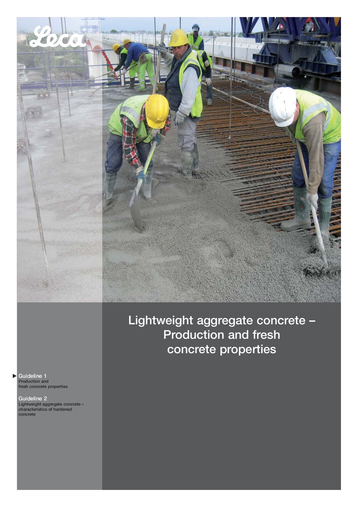 Leca Early Resolution Example DE Leca concrete - Guideline01_Fresh properties by Weber - Issuu