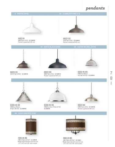 Pinhook Branding LLC 灯饰目录 · Quorum Big 册 吊线灯 Section 第 15 页