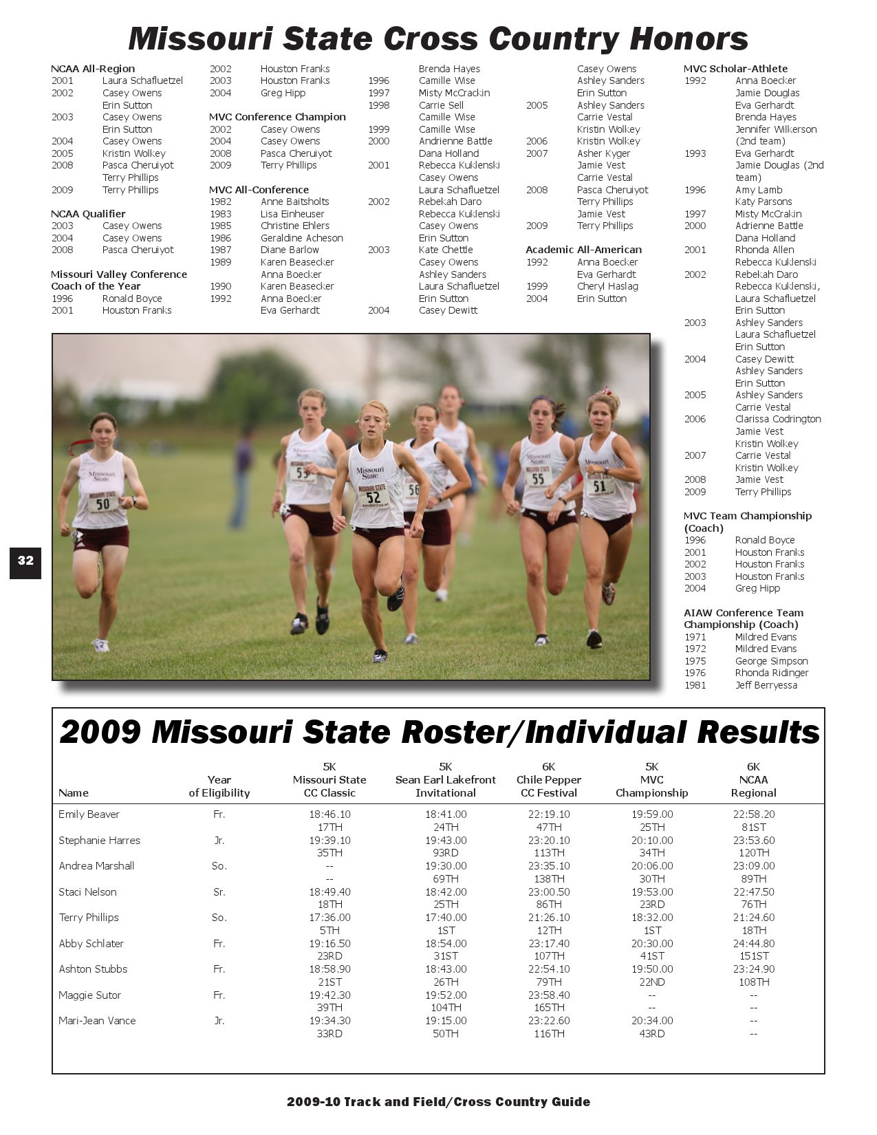 2010 Missouri State Track and Field / Cross Country Guide by Missouri