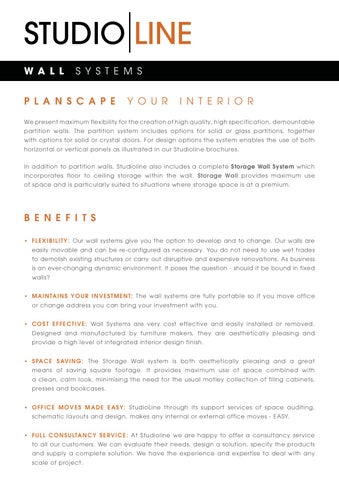 StudioLine Workplace Environments http://www.studioline.ie/ 灯饰手册 /StudioLine%20Wall%20Systems%2048pg%20A4 Email 第 3 页