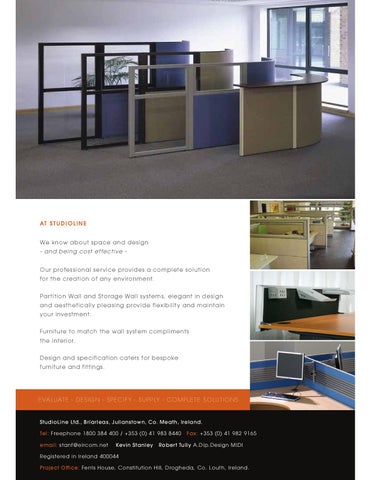 StudioLine Workplace Environments http://www.studioline.ie/ 灯饰手册 /Screen%20Systems 第 16 页