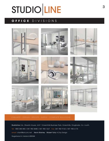 StudioLine Workplace Environments http://www.studioline.ie/ 灯饰手册 /Screen%20Systems 第 7 页