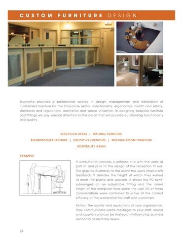StudioLine Workplace Environments http://www.studioline.ie/ 手册 / 定制 %20 家具 %20Design%20and%20Supply 第 2 页