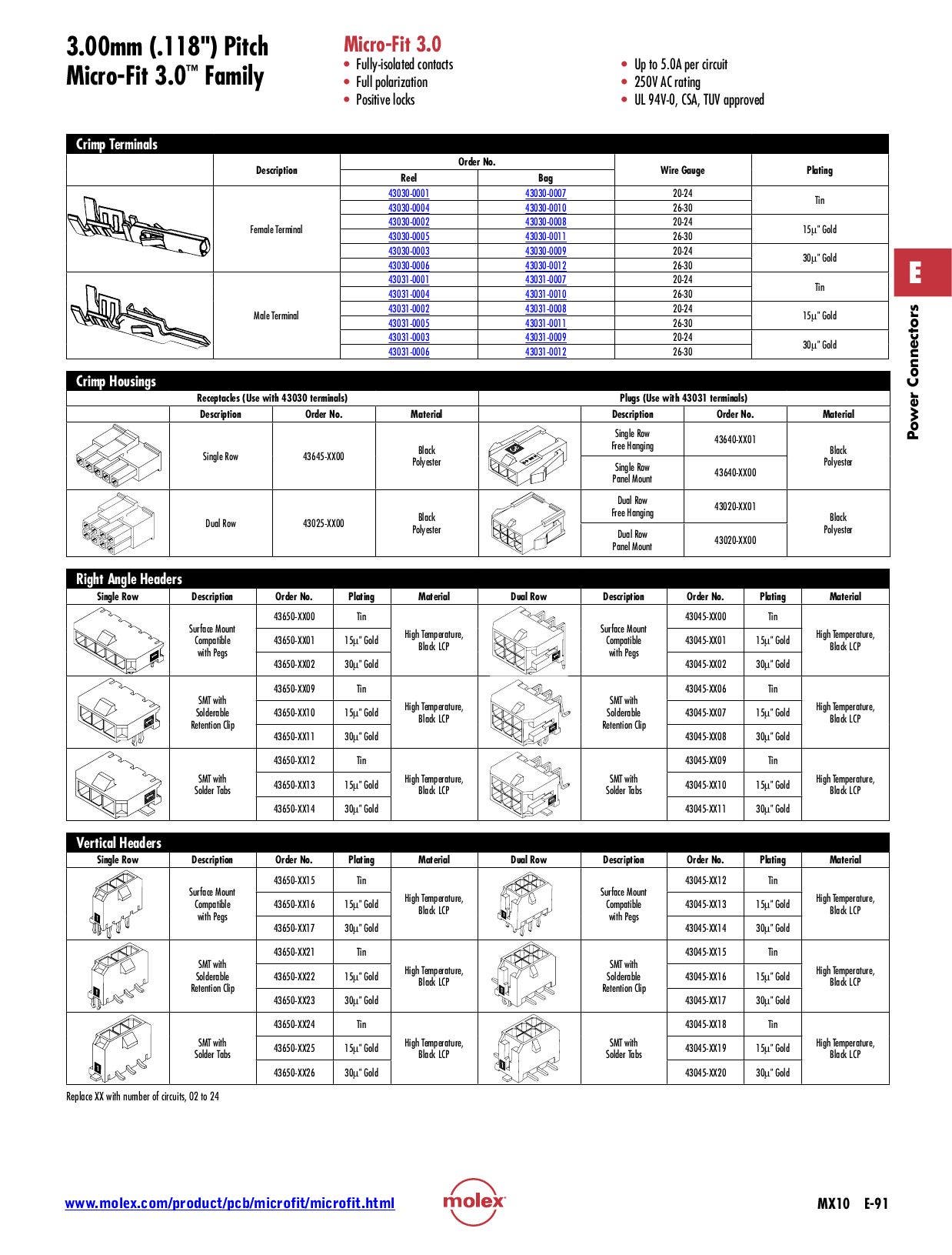 Molex MX10 Catalog Section E Power Connectors By Molex Issuu Molex MX10 Catalog Section E Power Connectors By Molex Issuu
