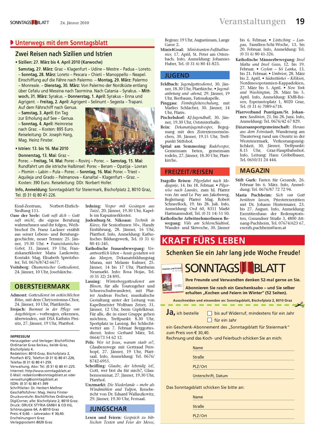 Sonntagsblatt 4/10 by Sonntagsblatt für Steiermark Issuu