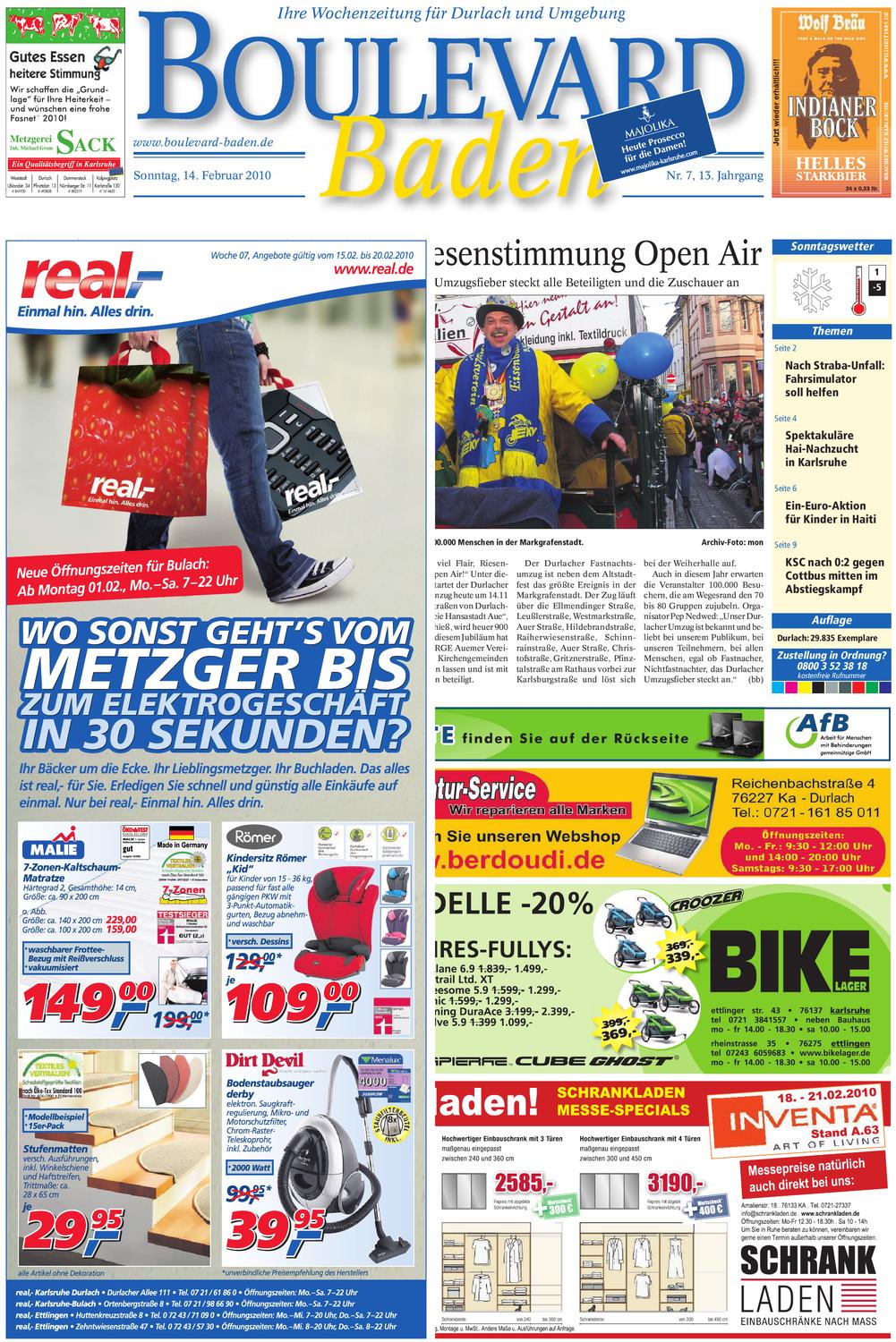 Boulevard Baden Ausgabe Durlach 14.02.10 by Röser Media Issuu