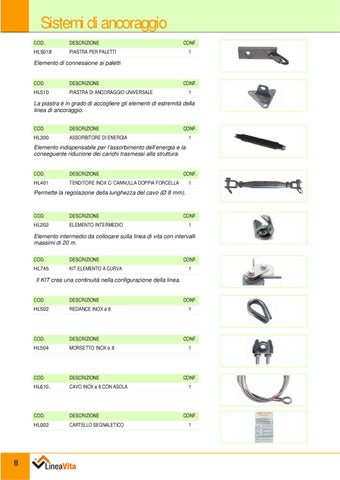 Catalogo Linea Vita - Ancoraggio 冬季 2010 第 8 页