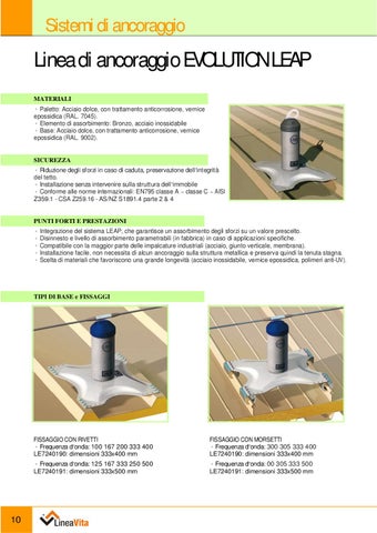 Catalogo Linea Vita - Evolution Leap 第 10 页