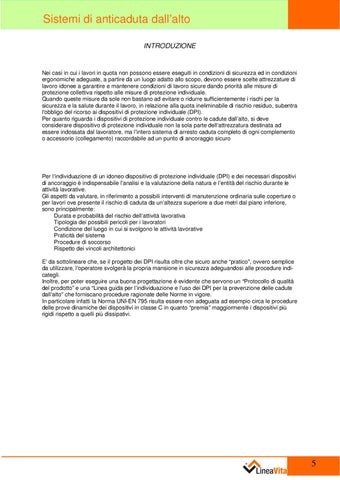 Quaderno Tecnico LInea Vita Comed 第 5 页