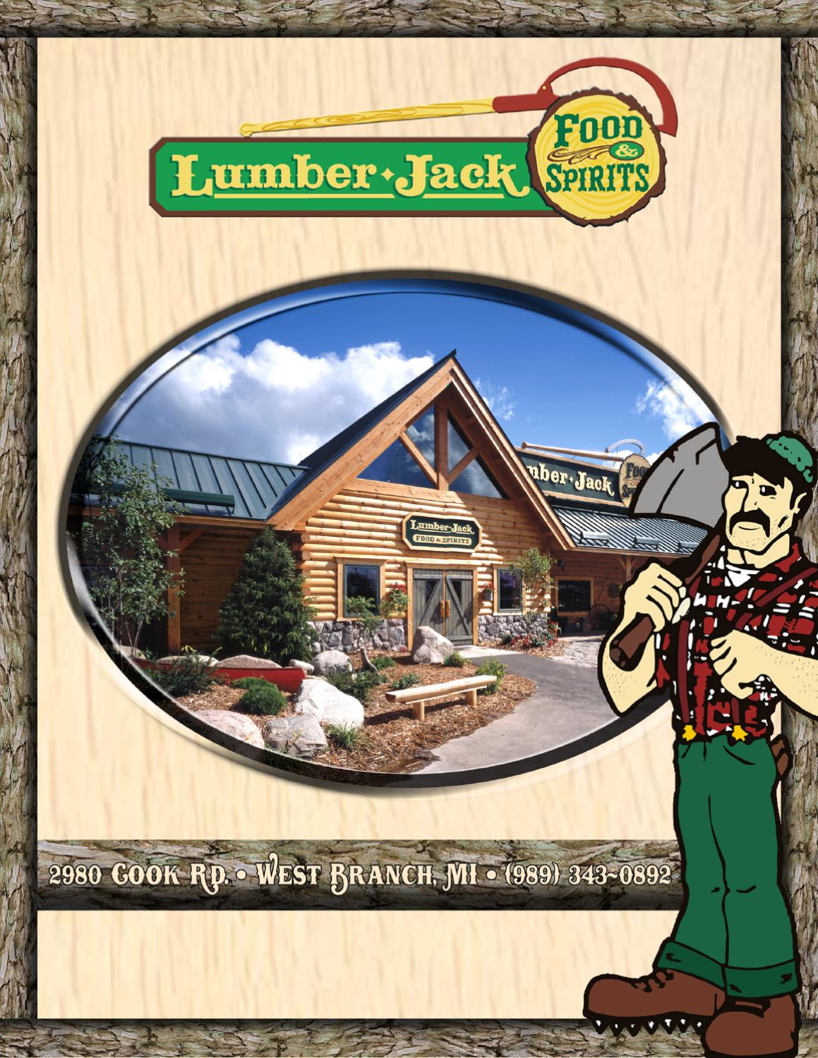Lumber Jack Food & Spirits Menu by greatgetaways Issuu