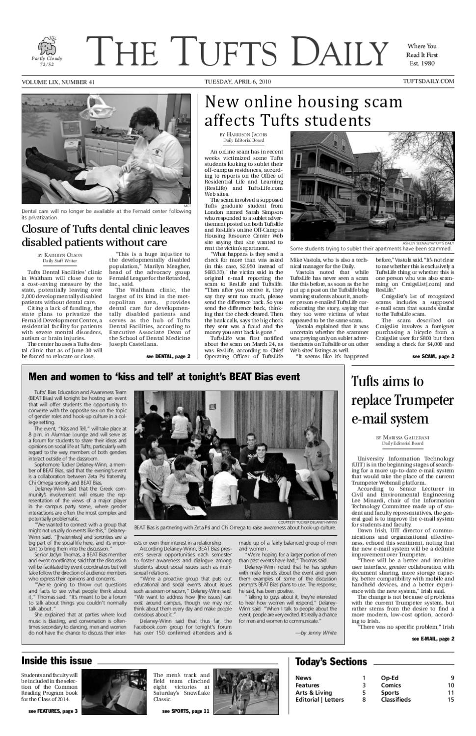 2010-04-06 by The Tufts Daily - Issuu