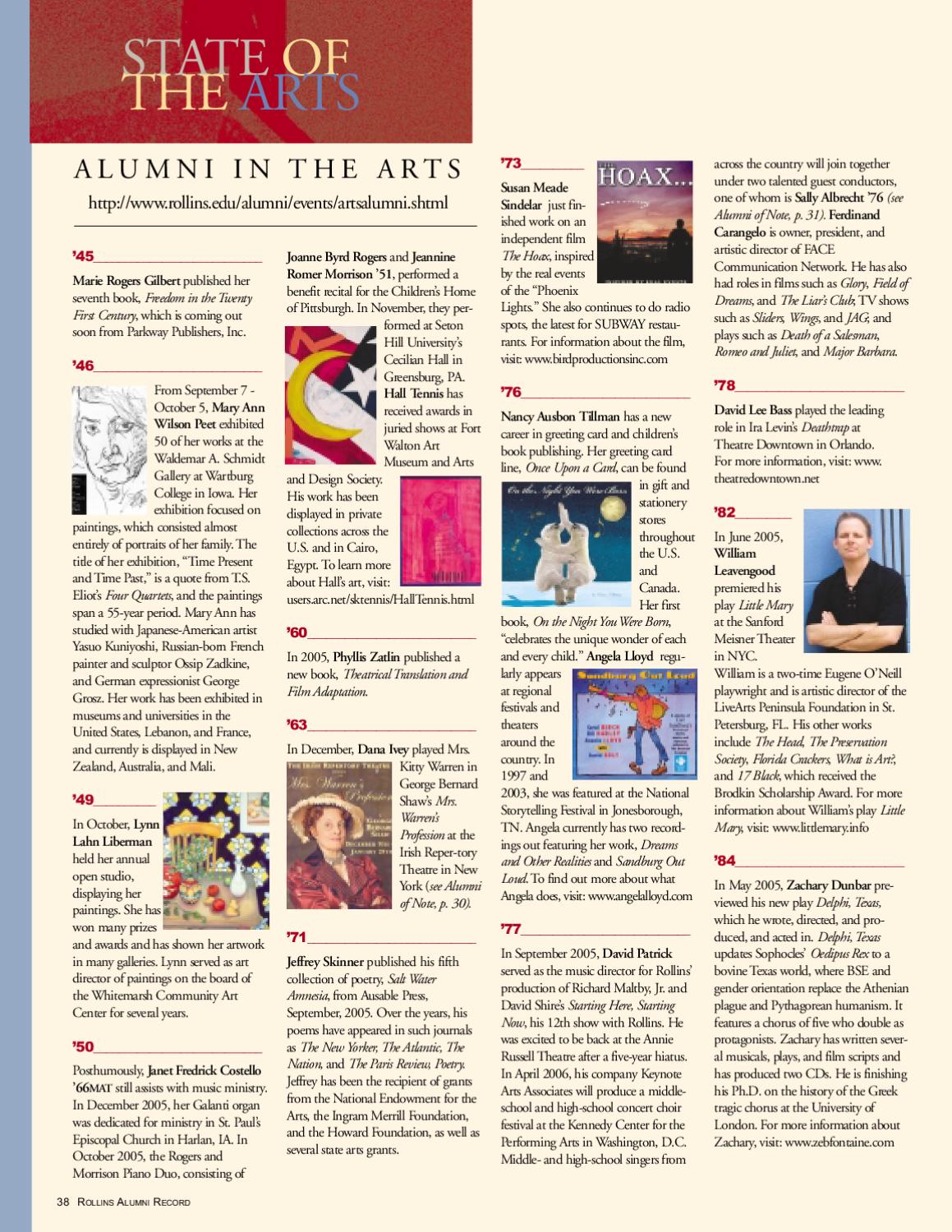 Rollins Alumni Record | Spring 2006 by Rollins College - Issuu