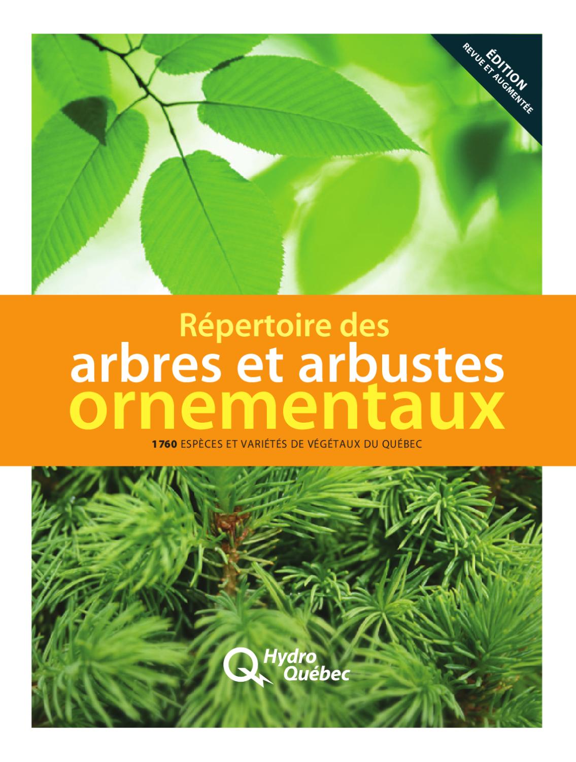 Répertoire Des Arbres Recommandés En Milieu Urbain