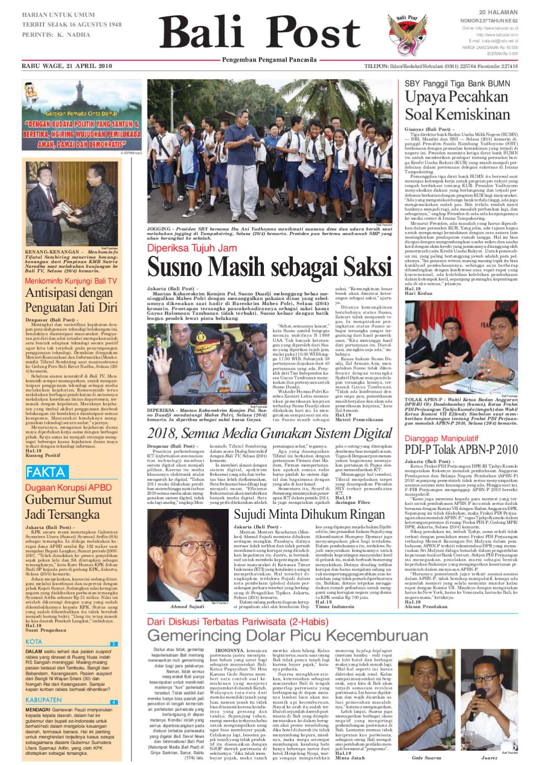 Edisi 21 April 2010 Balipost Com By E Paper Kmb Issuu