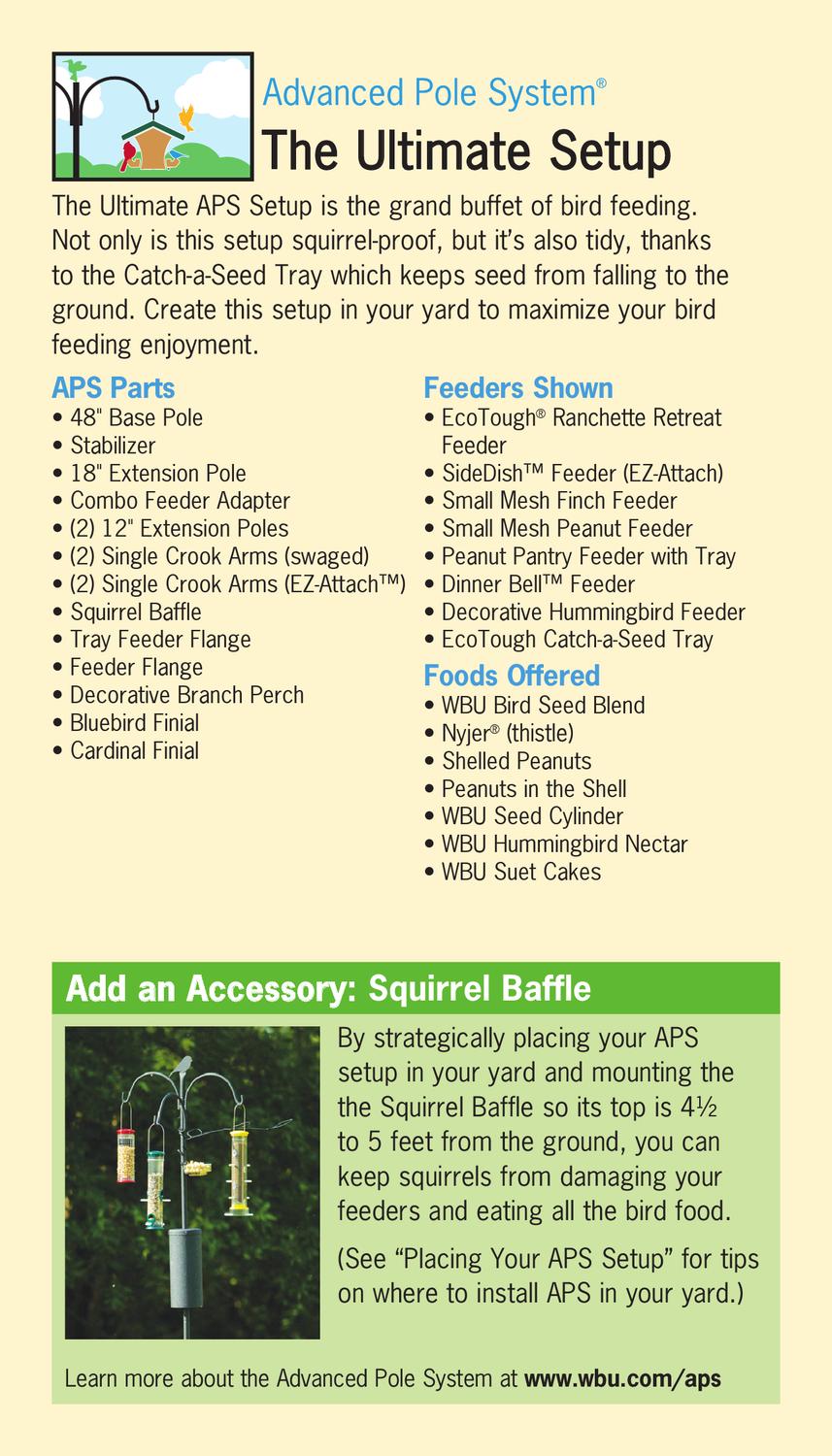 Wild Birds Unlimited Advanced Pole System By Wild Birds Unlimited