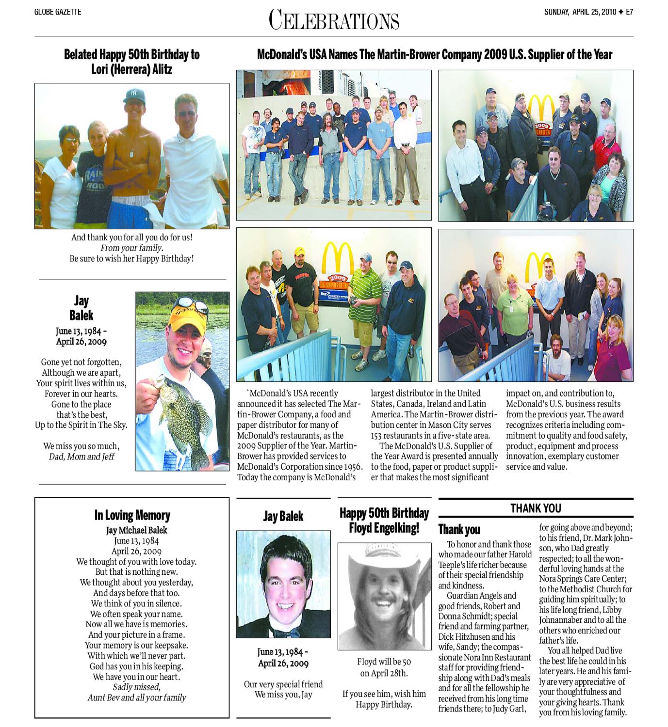 Globe Gazette Obituaries - tdwi38y