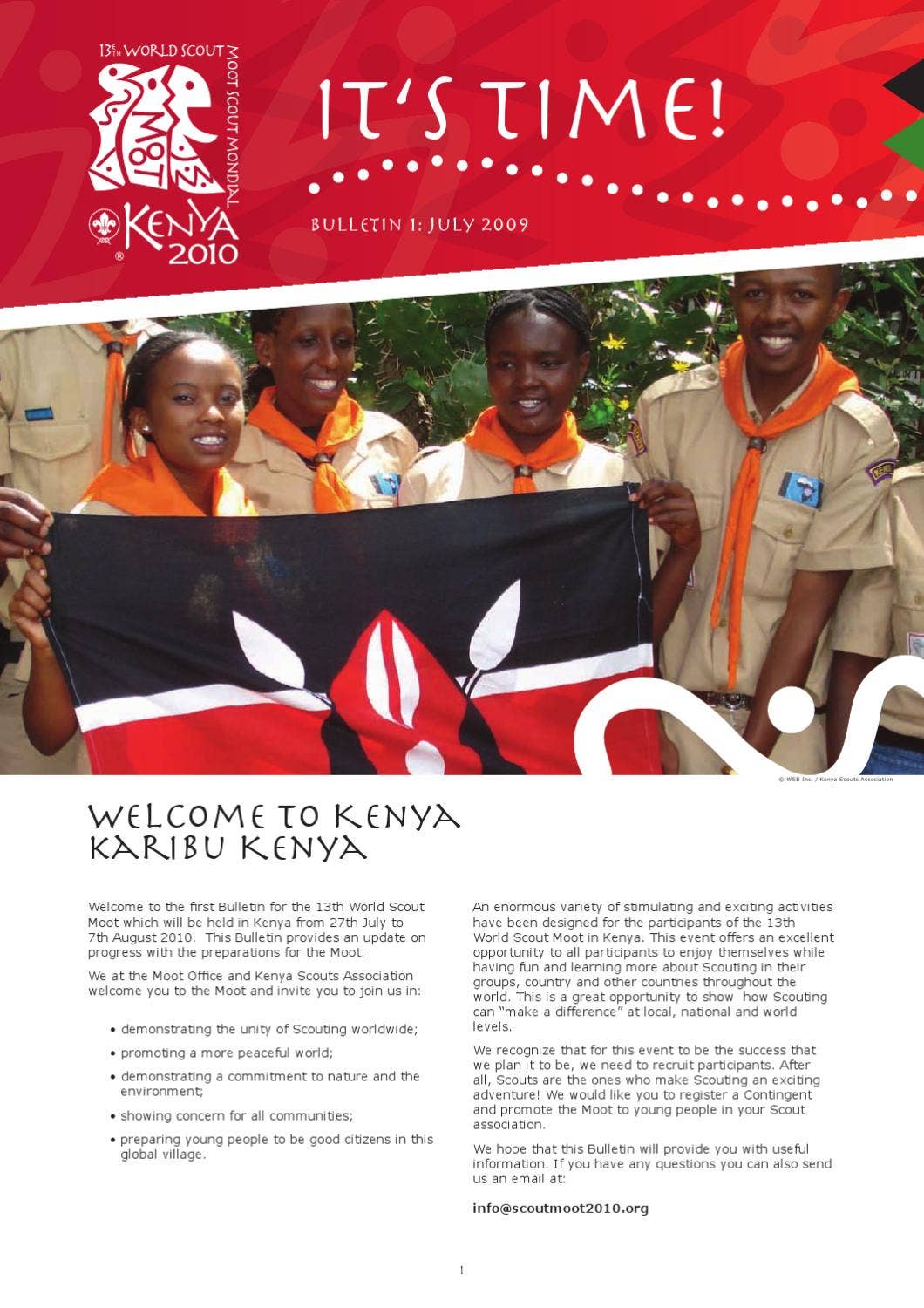 13th World Scout Moot - Bulletin 1: July 2009 by World Organization of the  Scout Movement - Issuu, image size:1060x1500