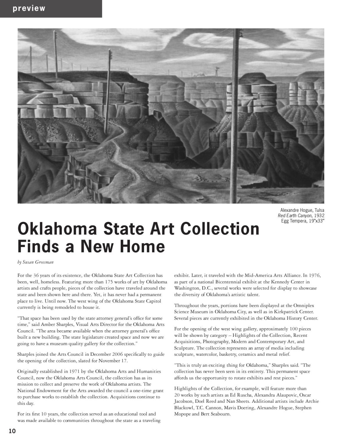 Art Focus Oklahoma November December 07 By Oklahoma Visual Arts Coalition Issuu