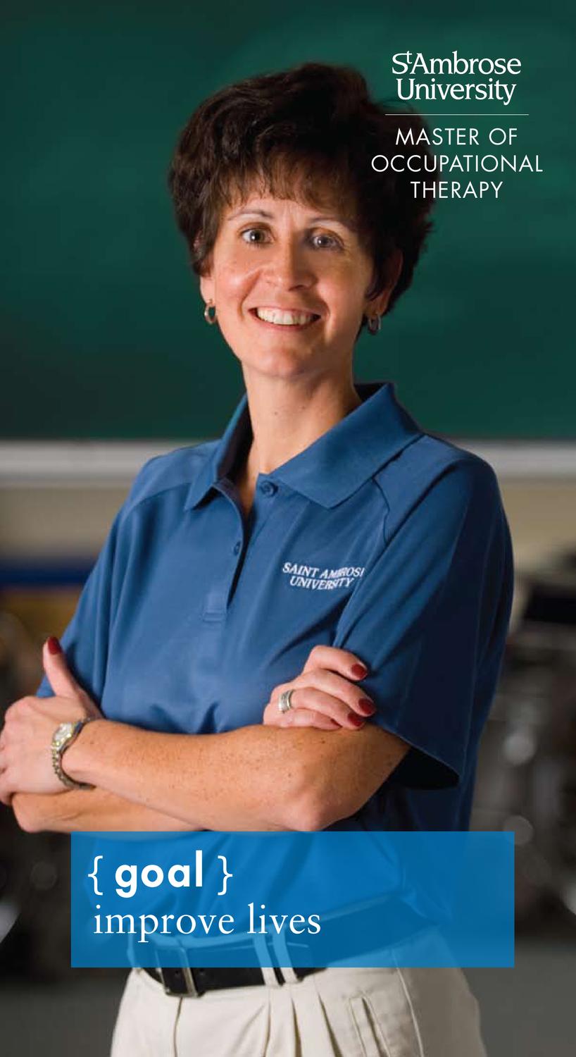 St. Ambrose University Master of Occupational Therapy Brochure by St