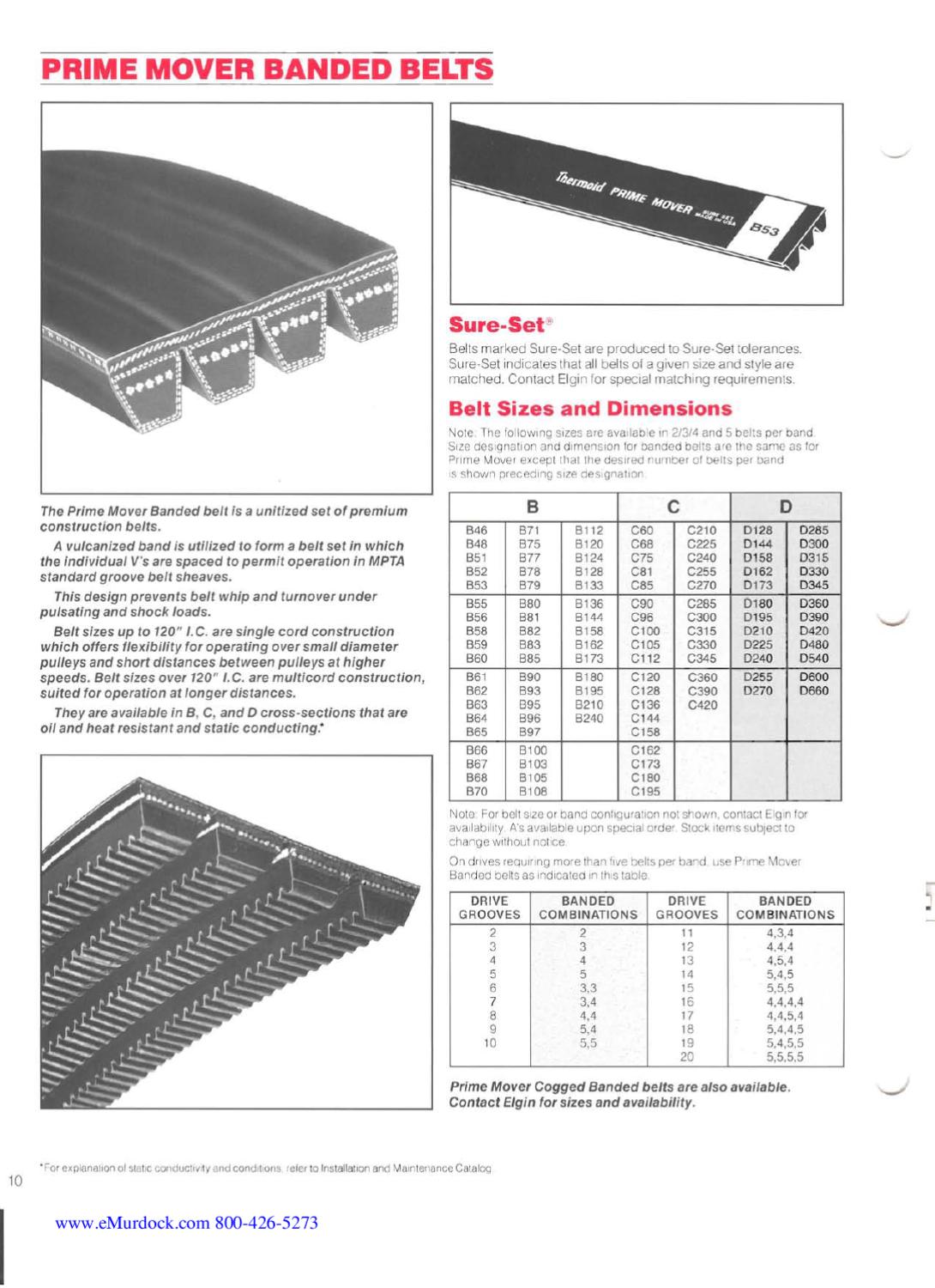 Thermoid Vbelts Catalog by Murdock Industrial Issuu