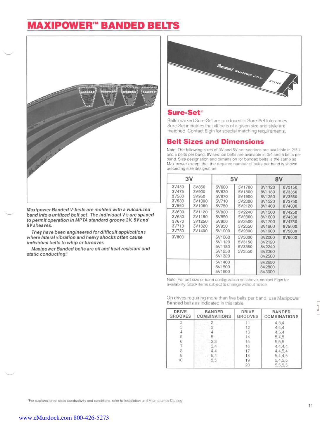 Thermoid Vbelts Catalog by Murdock Industrial Issuu