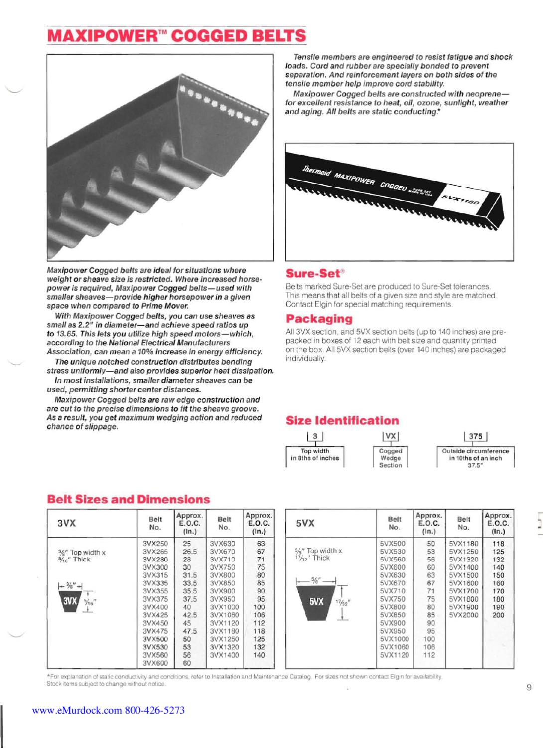 Thermoid Vbelts Catalog by Murdock Industrial Issuu