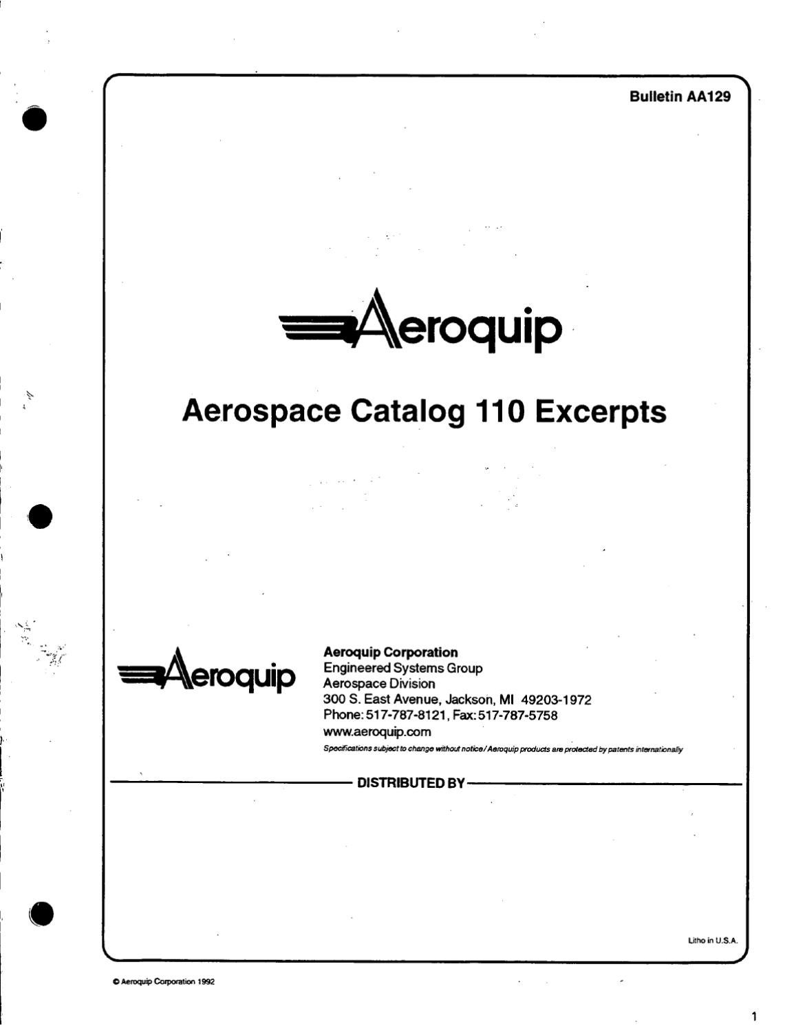 Eaton Aeroquip Aerospace Catalog 110 by Murdock Industrial Issuu