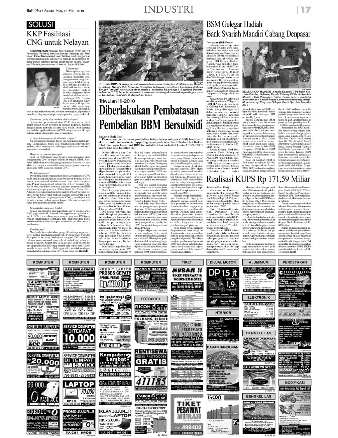 Edisi 10 Mei 2010 | Balipost.com by e-Paper KMB - Issuu