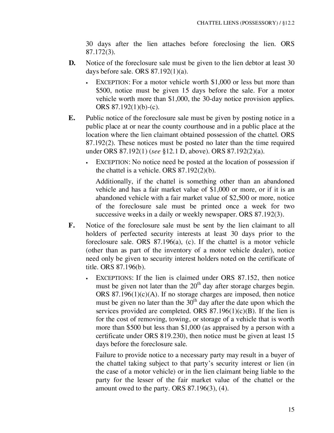 Oregon Statutory Time Limitations Handbook The Red Book by Jerry