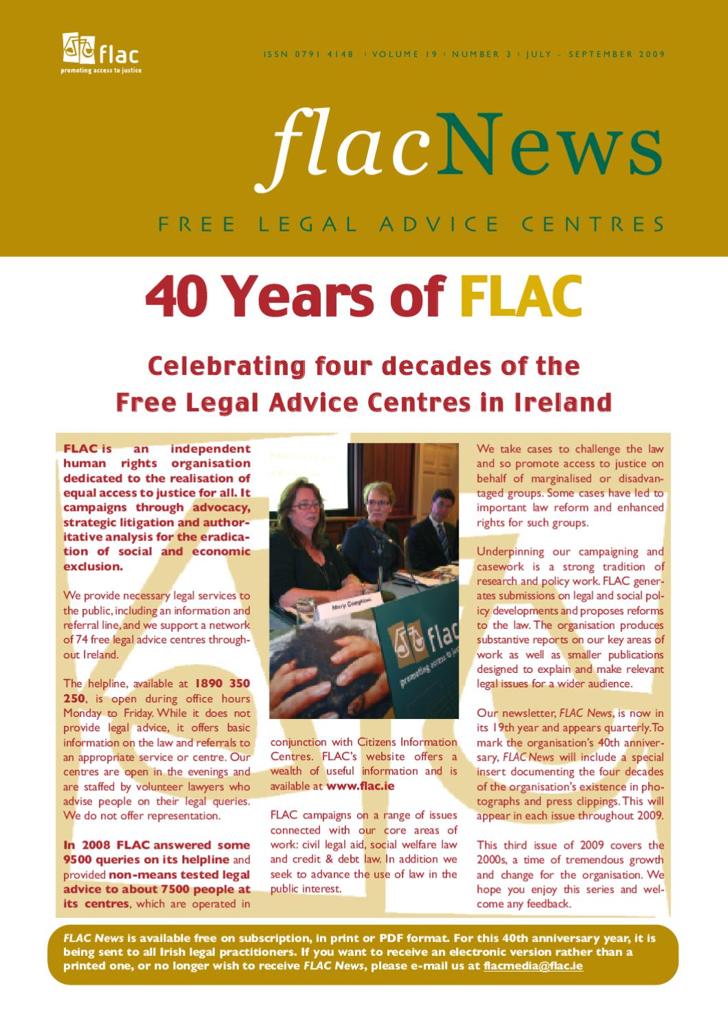 Http Www Flac Ie Download Pdf Flac News 19 3 Julsep 09 By Flac Access To Justice Issuu
