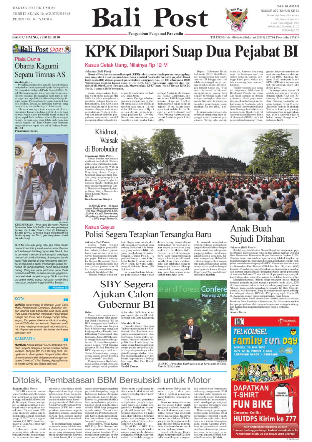 Edisi 29 Mei 2010 Balipostcom By E Paper KMB Issuu