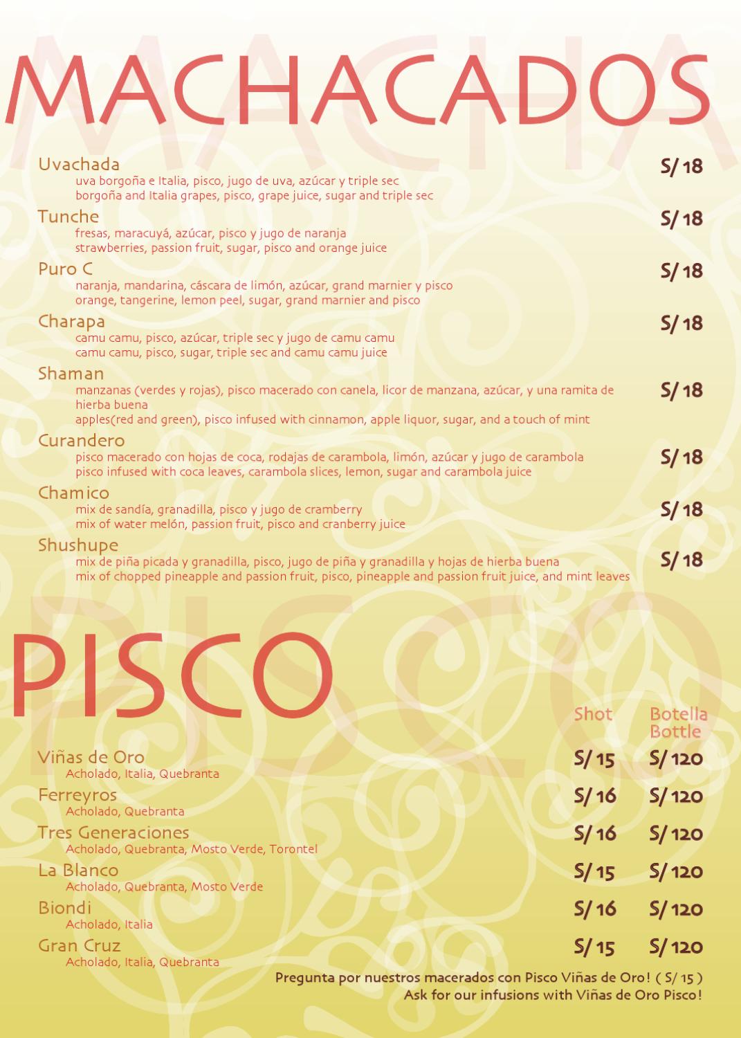 Carta de Tragos Ayahuasca Resto Bar by Sebastian Vargas Jochamowitz  Issuu