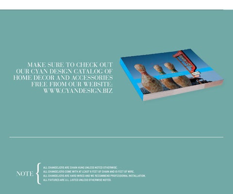 Pinhook Branding LLC 灯饰目录 · Cyan 灯饰 2010-2011 第 3 页