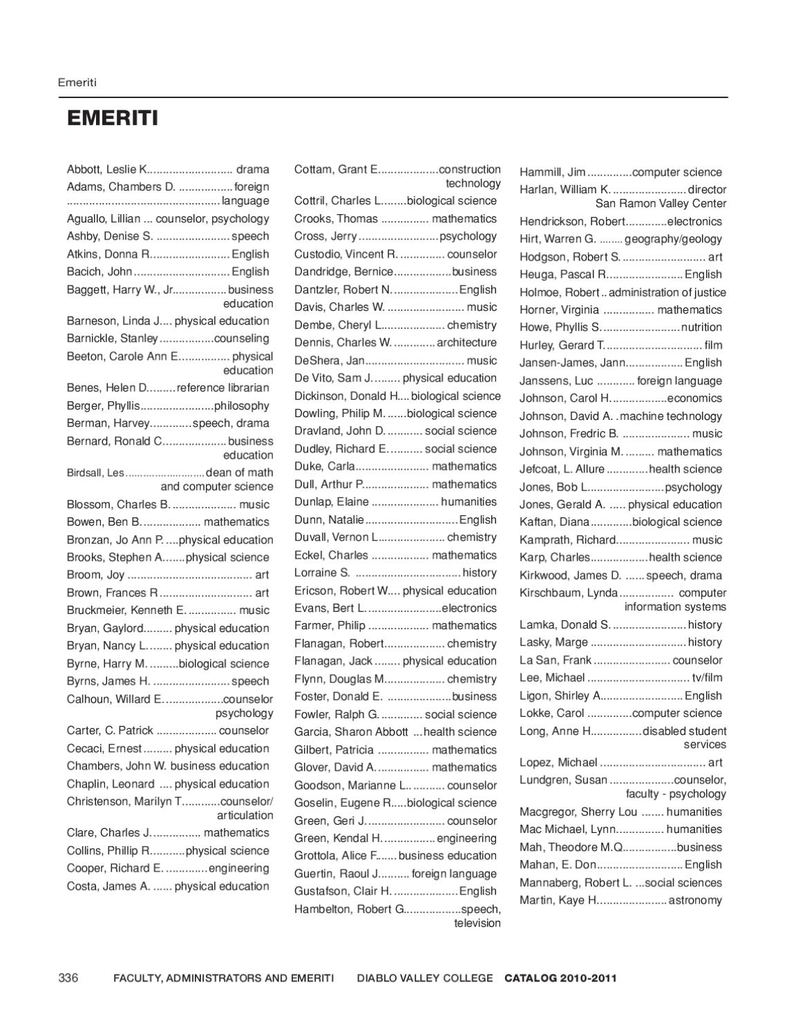 Dvc 10 11 Catalog By Diablo Valley College Issuu