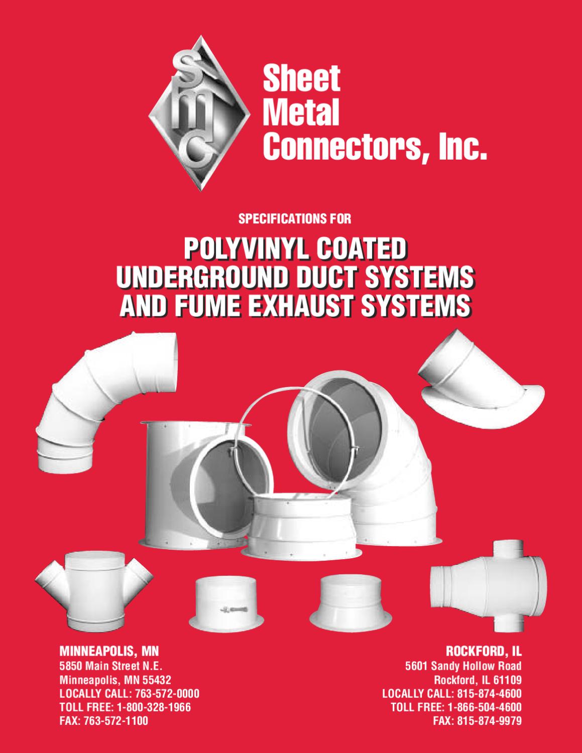 POLYVINYL COATED UNDERGROUND DUCT SYSTEMS AND FUME EXHAUST SYSTEMS by