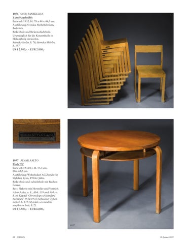 Auction 079 catalogue quittenbaum by quittenbaum kunstauktionen ... Alvar aalto møbler